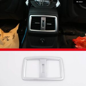 BMW X1 F48 X2 F47 2016-21 ABS カーボン車後列 エアコン エア アウトレット フレーム 装飾 ステッカー カーアクセサリー - A Silver