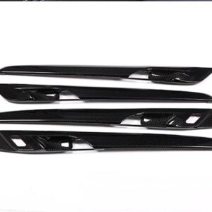 BMW 4個 カーボン X1 F48 2016-2018 ABS プラスチック 室内ドア 装飾 ストリップカバー トリム X2 F47 2018 - carbon fiber