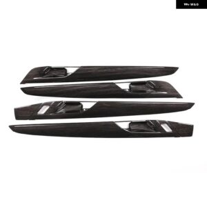 BMW 4個 カーボン X1 F48 2016-2018 ABS プラスチック 室内ドア 装飾 ストリップカバー トリム X2 F47 2018 - Black Wood Grain