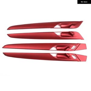 BMW 4個 カーボン X1 F48 2016-2018 ABS プラスチック 室内ドア 装飾 ストリップカバー トリム X2 F47 2018 - red