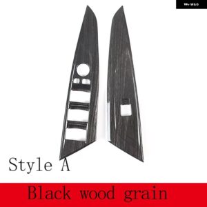 BMW 4シリーズ G22 G23 G26 2020-2023 ABS カーボン/ブラック窓リフト ボタン 装飾 ステッカー インテリア アクセサリー - Style A Black grain
