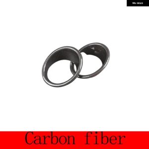 BMW 2個 X5 F15 2014-2018 ABS クローム/カーボン/ブラックフロント フォグランプ 装飾 カバー トリム カーアクセサリー - Carbon Fiber