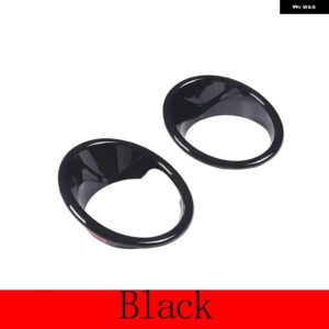 BMW 2個 X5 F15 2014-2018 ABS クローム/カーボン/ブラックフロント フォグランプ 装飾 カバー トリム カーアクセサリー - Gloss Black