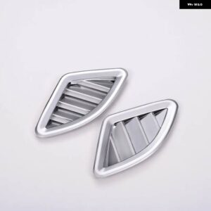 BMW 2 パック ABS クロームカーボン ダッシュボード サイド空調ベントカバー トリム X1 F48 2016-2019 カーアクセサリー - Silver