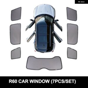 磁気サイドリアサン シェード ミニクーパー F54 F55 F60 R60 バイザー カーテンクールダウンカバー 日焼け止め断熱カーアクセサリー - R60(7PCS)