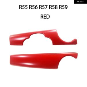 ダッシュボード 計器センターコントロール カバー パネル ステッカー インテリア ミニクーパー R55 R56 R57 R58 R59 トリム 自動車アクセサリー - red
