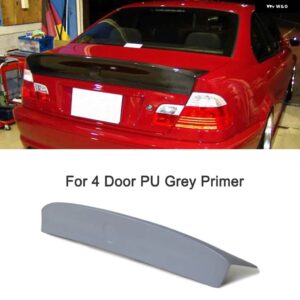 BMW リアトランク スポイラー E46 クーペセダン M3 2 ドア 4 ドア 1998 - 2006 ブーツ リップウイング スポイラー カーボン/FRP/PU プライマー - 4 Door PU Grey