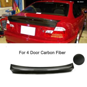 BMW リアトランク スポイラー E46 クーペセダン M3 2 ドア 4 ドア 1998 - 2006 ブーツ リップウイング スポイラー カーボン/FRP/PU プライマー - 4 Door Carbon Fiber