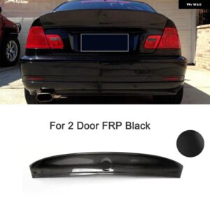 BMW リアトランク スポイラー E46 クーペセダン M3 2 ドア 4 ドア 1998 - 2006 ブーツ リップウイング スポイラー カーボン/FRP/PU プライマー - 2 Door FRP Black