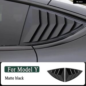 テスラ サイドウィンドウクォータールーバースクープスポイラー モデルY 2019-2022 サイド エアベント カバー トリム スポーツスタイル - Matte Black