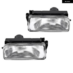 BMW 1ペア フロント バンパー フォグランプ クリアレンズ M3 E36 328I 323I 320I 1992-1998 ヘッドライト フォグランプ 63171387091/63171387092 - Type B with bulb