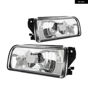 BMW 1ペア フロント バンパー フォグランプ クリアレンズ M3 E36 328I 323I 320I 1992-1998 ヘッドライト フォグランプ 63171387091/63171387092 - Type A no bulb