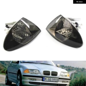 BMW コーナーライト 3シリーズ E46 4 ドア 1998 2001 自動 パーキング ウィンカーコーナーランプスモーク車コーナーライト - Grey Both Sides