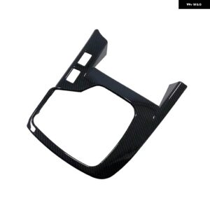 ジャガー カー スタイリング E ペース 2017 2018 2019 ABS カーボンルック インテリア ギア シフト フレーム カバー トリム - black