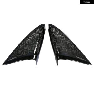 BMW 5シリーズ G30 G38 2018-2023 ステンレス A ピラー オーディオ スピーカー カバー トリム ブラック 2ピース - black
