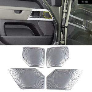 ランドローバー ディフェンダー 110 2020 2021 2022 アクセサリー スピーカー 装飾 ドアホーンカバー スピーカー ネット - Sliver color