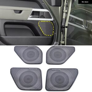 ランドローバー ディフェンダー 110 2020 2021 2022 アクセサリー スピーカー 装飾 ドアホーンカバー スピーカー ネット - Black color