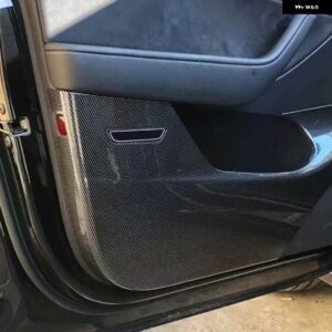 テスラ モデル3 Y ドアアンチキック ステッカー ドアオールインクルーシブドアキックガード ABS カーボン インテリア - For Model 3