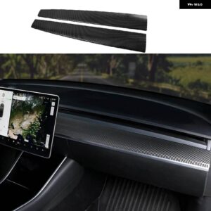 テスラ モデル3 2021-23 アクセサリー ドア 装飾 ステッカー カーボン ABS モデルY MODEL3 センター コンソール トリム - Dashboard Trim