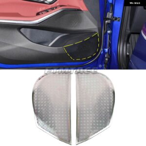 BMW 3シリーズ I3 G20 2023 2024 ドアスピーカー サウンド クロームスピーカー カバー トリム フレーム ステッカー インテリア - Silvery