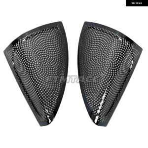 BMW 6シリーズ GT 2018-2023 カー スタイリング A ピラー ツイーター オーディオ スピーカー ネット 装飾 ドアスピーカー カバー - black