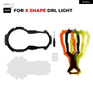 BMW オートバイ ヘッドライト プロテクター 4 蛍光カバー 付き R1200GS LC GSA R1250GS R1200GS 1250GS ADV アドベンチャー 2024 - For X Shape Light