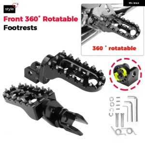 BMW R1250GS CNC ビレットワイド フットペグ ペダル R1200GS LC ADV アドベンチャー R1250GS 1250GS フットペグ ブラック オートバイ アクセサリー - Front Footrests
