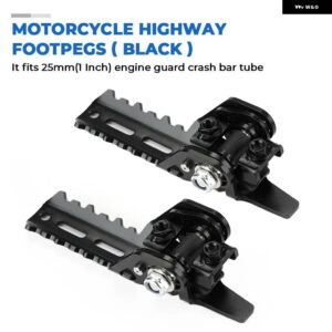 BMW オートバイ フロント フットペグ R1250GS 折りたたみ フットレスト クランプ 22-25MM R1200GS アドベンチャー LC HP GSA フットレスト アクセサリー - black
