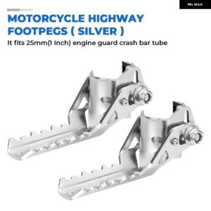 BMW オートバイ フロント フットペグ R1250GS 折りたたみ フットレスト クランプ 22-25MM R1200GS アドベンチャー LC HP GSA フットレスト アクセサリー - Silver