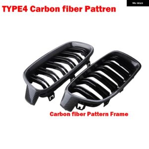 BMW ABS F30 F31 F35 2012-2018 320I 325I 328I カー スタイリング フロントキドニー グリル デュアルスラット グリル アクセサリー - Front Kidney 4