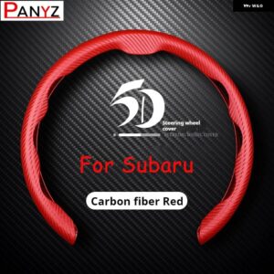 スバル カーボンパターン ステアリングホイール カバー ノンスリップ BRZ XV フォレスター レガシィアウトバックカー アクセサリー - for　subaru