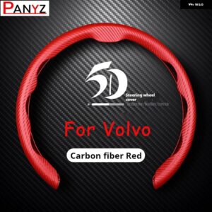 ボルボ カーボン柄 ステアリングホイール カバー XC40 XC60 XC90 S60 S90 S80 C30 V40 V60 V70 V90 カー アクセサリー - For Volvo5
