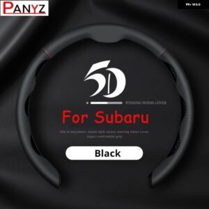 スバル 革 ステアリングホイール カバー ノンスリップ通気性 BRZ XV フォレスター レガシィアウトバックカー アクセサリー - for　subaru5