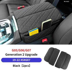 BMW 中央アームレストパッド 収納 袋 G30 G38 F10 F11 F15 F16 G05 G06 X5X6X7 G32 6GT LHD オートセンターアームレストマット アクセサリー - G05 G06 G07 Black