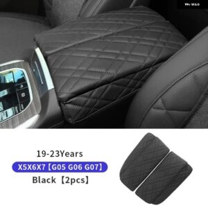 BMW 中央アームレスト ボックス パッド カバー 自動車 インテリア アクセサリー G30 G38 G32 6GT G20 G11 G12 G01 G02 G05 G06 G07 X3X4X5X6 LHD - G05 G06 19-23 Black