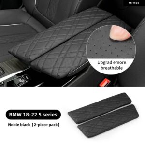 BMW 中央アームレストパッド G30 G38 G32 6GT 2018-2023 LHD 自動センター コンソール アームレスト ボックス カバー マット アクセサリー - G30 G38 B Black