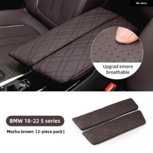 BMW 中央アームレストパッド G30 G38 G32 6GT 2018-2023 LHD 自動センター コンソール アームレスト ボックス カバー マット アクセサリー - G30 G38 B Mocha