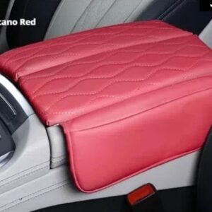 BMW 19-23 X5 アームレスト ボックス カバー パッド 革傷防止 防塵 センター コンソール カバー クッション インテリア アクセサリー - dermis red