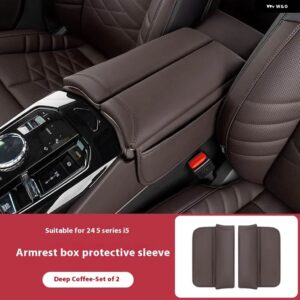 BMW 24 5シリーズ I5 センター コンソール アームレストブースターパッド インテリア 収納 アームレスト ボックス クッション ハイトナー セントラ ル - Mocha
