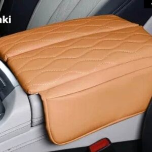 BMW 19-23 X7 アームレスト ボックス カバー パッド 革傷防止 防塵 センター コンソール カバー クッション インテリア アクセサリー - leather brown