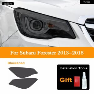 スバル ヘッドライト ティントフィルムスモークブラッククリア TPU ライト ステッカー フォレスター 2019 2020 2013-ON アク - 2013-2018　b
