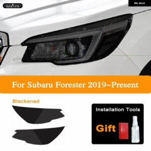 スバル ヘッドライト ティントフィルムスモークブラッククリア TPU ライト ステッカー フォレスター 2019 2020 2013-ON アク - 2019-2020　b