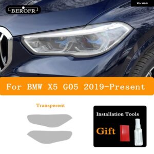 BMW 2個 X5 F15 M F85 G05 ヘッドライト ティントブラックフィルムビニールクリア TPU ステッカー アクセサリー - G05 19-On T
