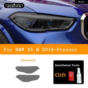 BMW 2個 X5 F15 M F85 G05 ヘッドライト ティントブラックフィルムビニールクリア TPU ステッカー アクセサリー - X5 M 19-On B
