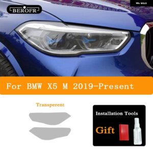BMW 2個 X5 F15 M F85 G05 ヘッドライト ティントブラックフィルムビニールクリア TPU ステッカー アクセサリー - X5 M 19-On T