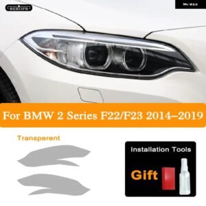 BMW 2個 2シリーズ F22 F23 2014-2019 ヘッドライト ティントブラックフィルムクリア TPU ステッカー アクセサリー