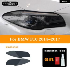 BMW 5シリーズ F10 F11 G30 G31 F07 GT ヘッドライト ティントブラックフィルムクリア TPU ステッカー アクセサリー - F10 Blackened