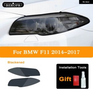 BMW 5シリーズ F10 F11 G30 G31 F07 GT ヘッドライト ティントブラックフィルムクリア TPU ステッカー アクセサリー - F11 Blackened