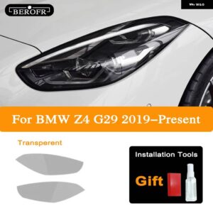 BMW Z4 G29 M40I SDRIVE 2020 ヘッドライト ティントスモークブラックフィルム テールライト クリア TPU ステッカー アクセサリー 2個 - Headlight T