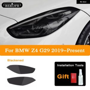 BMW Z4 G29 M40I SDRIVE 2020 ヘッドライト ティントスモークブラックフィルム テールライト クリア TPU ステッカー アクセサリー 2個 - Headlight B